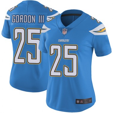 Los Angeles Chargers NFL Football Melvin Gordon Electric Blue Jersey Women Limited #25 Alternate Vapor Untouchable->youth nfl jersey->Youth Jersey
